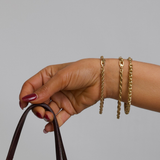 Christian Dior 1970's Gold Tone Twist Chain Bracelet