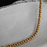 Christian Dior 1970's Gold Tone Twist Chain Bracelet