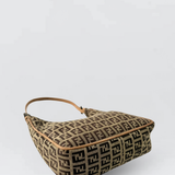 Fendi Zucchino Canvas Oyster Hobo Bag
