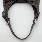 Fendi Vintage Zucca Canvas Crescent Hobo Mamma Baguette Bag