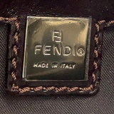 Fendi Tobacco Zucca Canvas & Leather East West Satchel Boston Bag