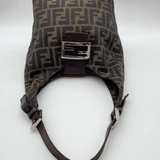 Fendi Vintage Zucca Canvas Crescent Hobo Mamma Baguette Bag