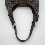 Fendi Vintage Zucca Canvas Crescent Hobo Mamma Baguette Bag