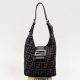 Fendi Vintage Zucca Canvas Crescent Hobo Mamma Baguette Bag
