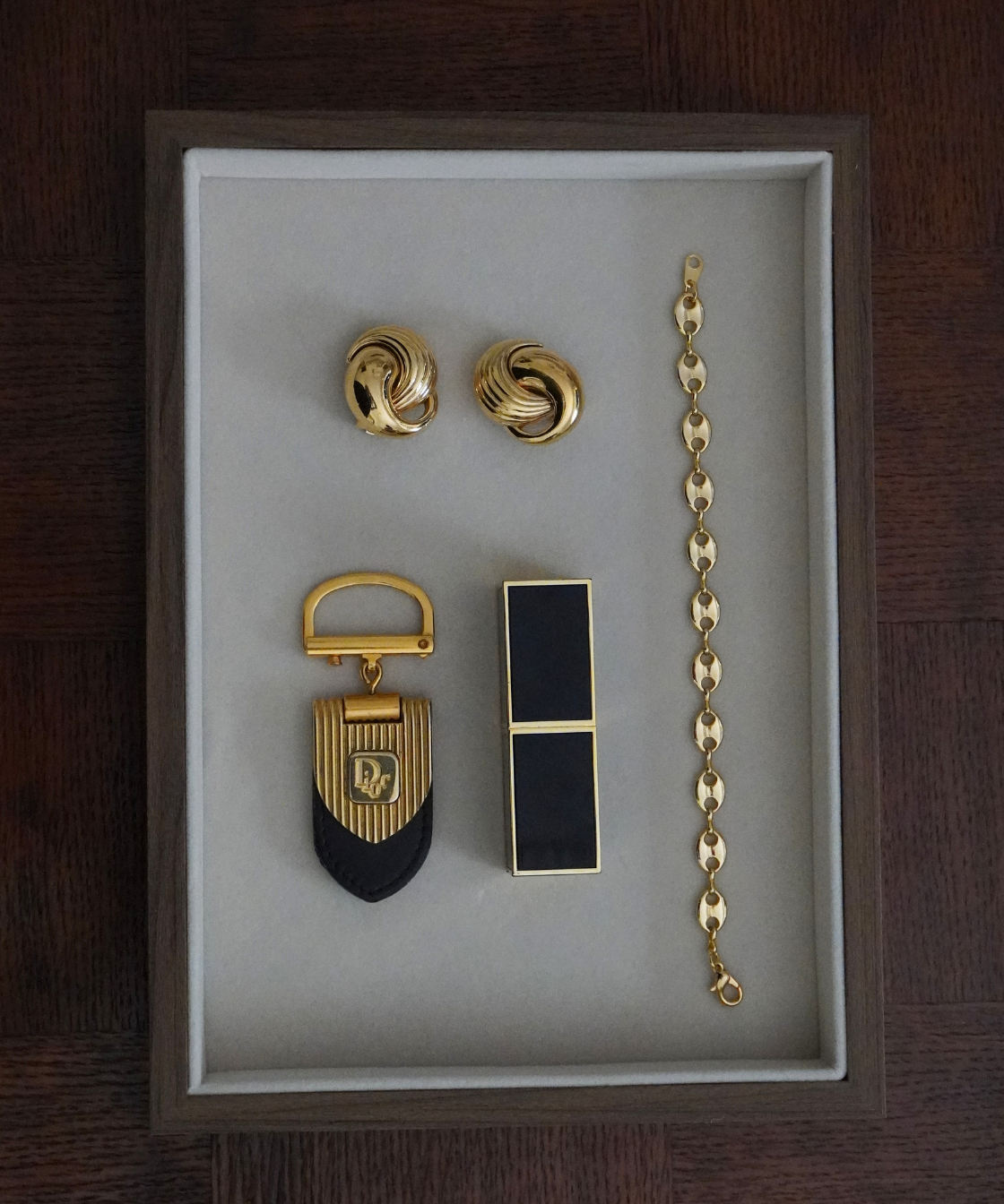 Vintage 1990s Polished Gold Plated Marina Chain Bracelet