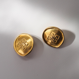 Givenchy 1980's 4G Logo Coin Clip On Earrings