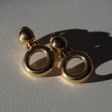 Givenchy 1980's Gold Door Knocker Clip-On Earrings