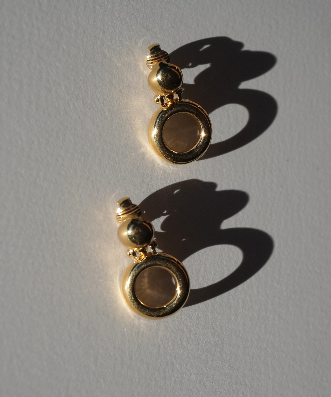 Givenchy 1980's Gold Door Knocker Clip-On Earrings