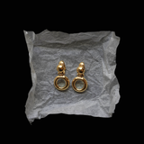 Givenchy 1980's Gold Door Knocker Clip-On Earrings