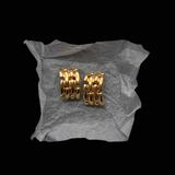 Givenchy 1980's Gold Watch Chain Drop Clip On Earrings