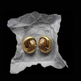 Christian Dior 1980's Gold Knot Clip-On Earrings
