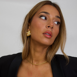 Chanel 1980s Crystal Gold Tone Clip-On Earrings
