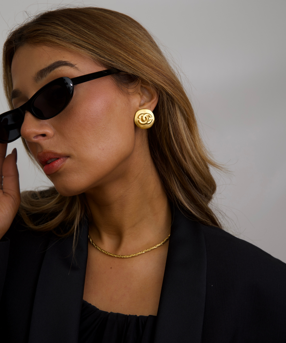 Chanel Coco Mark Spring 1996 - Gold Plated Clip On Earrings