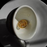 Chanel 1997 Coco Turn-Lock Circle Clip-On Earrings