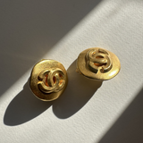 Chanel Coco Mark Spring 1996 - Gold Plated Clip On Earrings