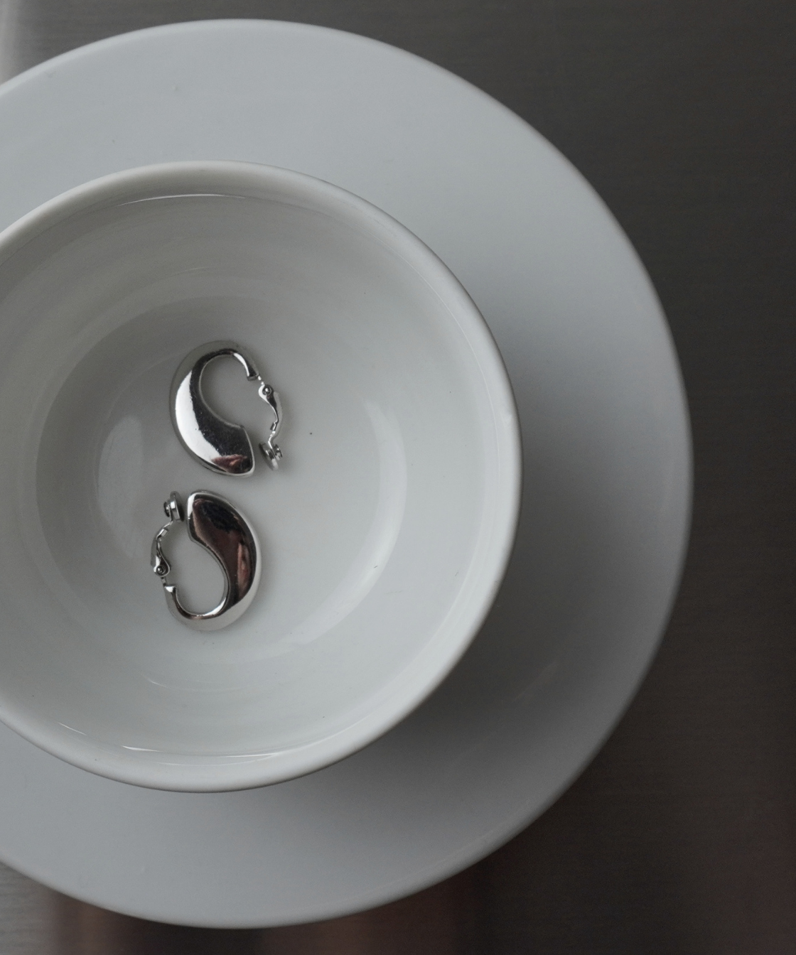 Givenchy 1970's - 1980's Chunky Silver Hoop Clip-On Earrings