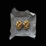 Givenchy 1980's Rare Gold Knot Clip On Earrings
