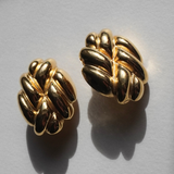 Givenchy 1980's Rare Gold Knot Clip On Earrings