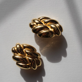 Givenchy 1980's Rare Gold Knot Clip On Earrings