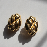 Givenchy 1980's Rare Gold Knot Clip On Earrings