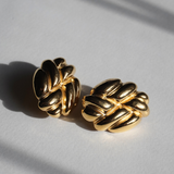 Givenchy 1980's Rare Gold Knot Clip On Earrings