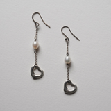 Tiffany & Co. Elsa Peretti Open Heart Pearl Drop Earrings