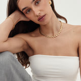 Gold Necklace on model