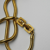 Givenchy 1980's Gold Plated Snake Chain Necklace