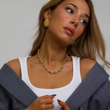 Nina Ricci 1980's Convertible Cross & CC Link Choker Necklace