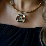 Givenchy 1980's 4G Logo Torque Collar Necklace
