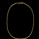 Givenchy 1970's Braided Gold Plated Rope Chain Necklace