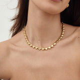 gold Necklace on modle