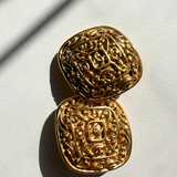 Chanel 1980's Rare CC Arabesque Filigree Clip-On Earrings