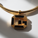 Givenchy 1980's 4G Logo Torque Collar Necklace