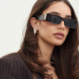 Givenchy 1976 Sculptural Silver Tone Earrings