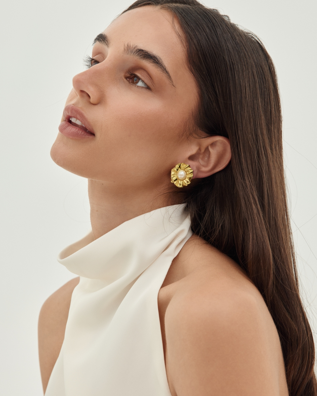 flower pearl earrings 